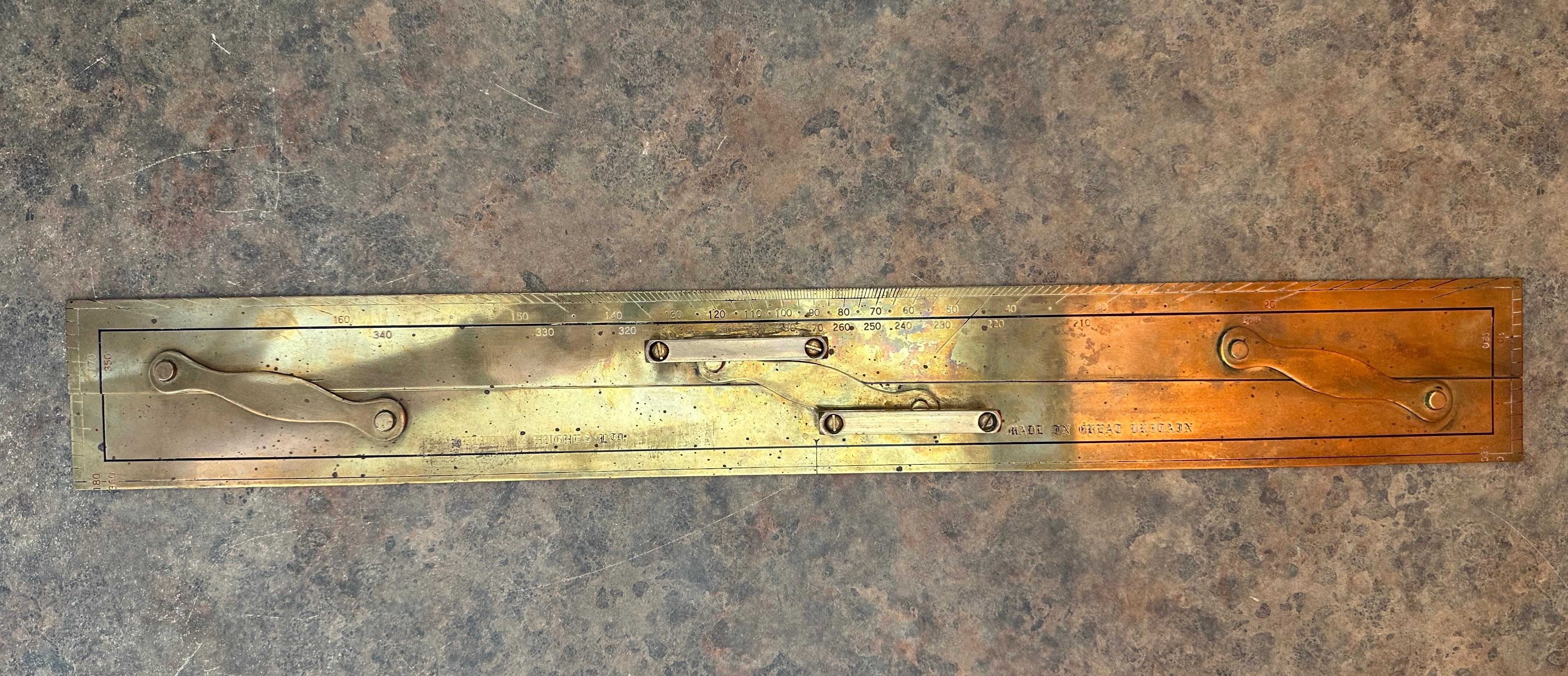 Antiker britischer nautischer / maritimen Messing- Parallel- Ruler aus Messing von Kelvin & Hughes im Angebot 6