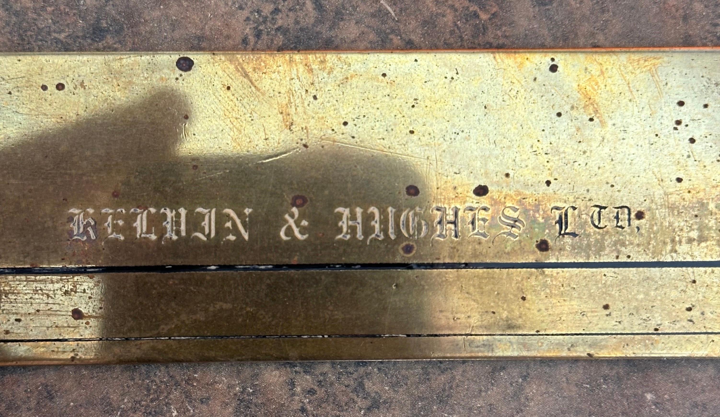 Antiker britischer nautischer / maritimen Messing- Parallel- Ruler aus Messing von Kelvin & Hughes im Angebot 1