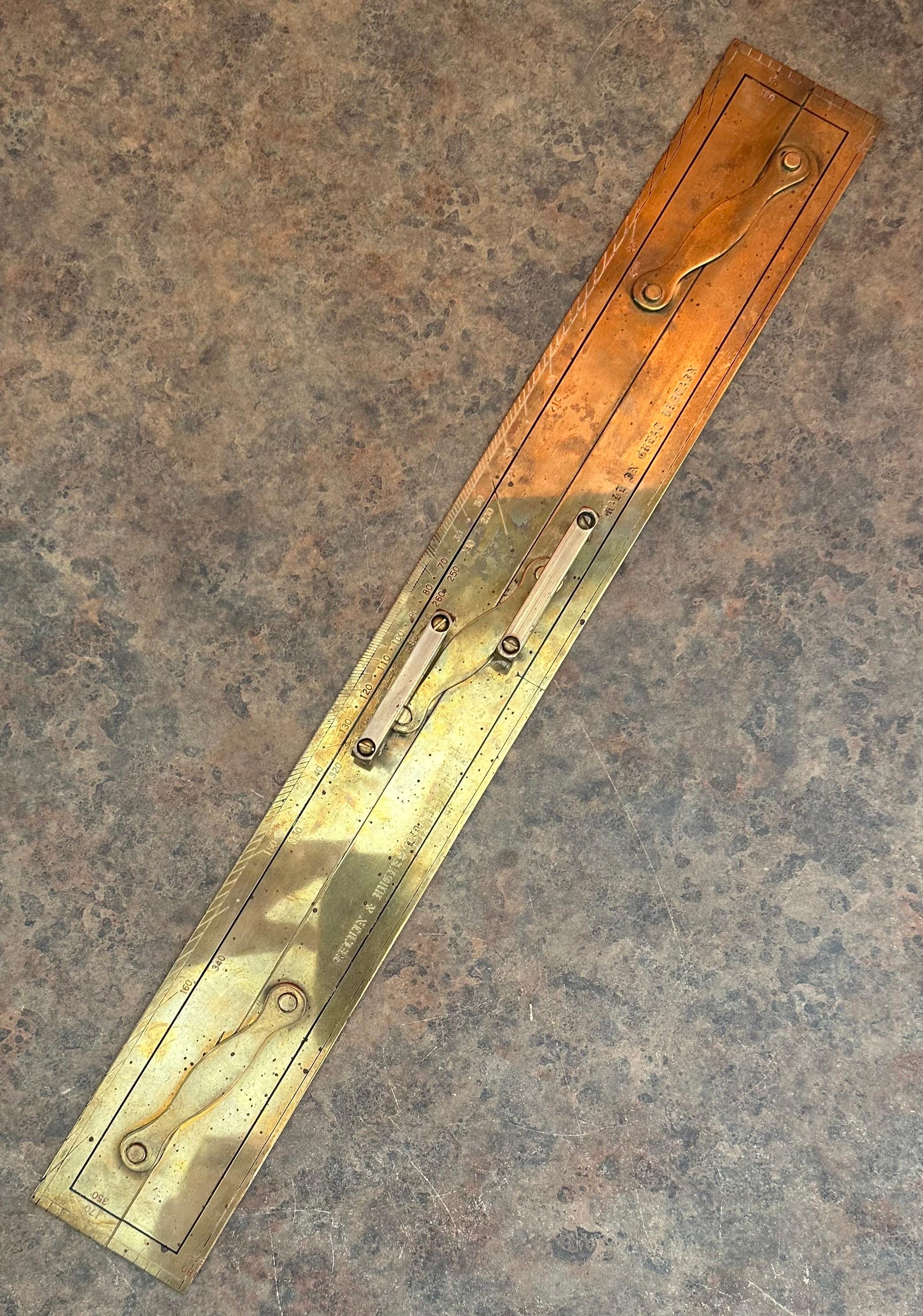 Antiker britischer nautischer / maritimen Messing- Parallel- Ruler aus Messing von Kelvin & Hughes im Angebot 2