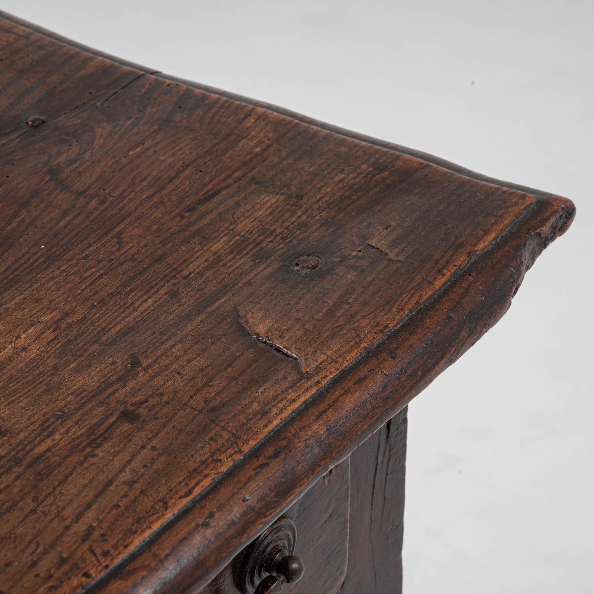 Antique British Oak Side Table 4