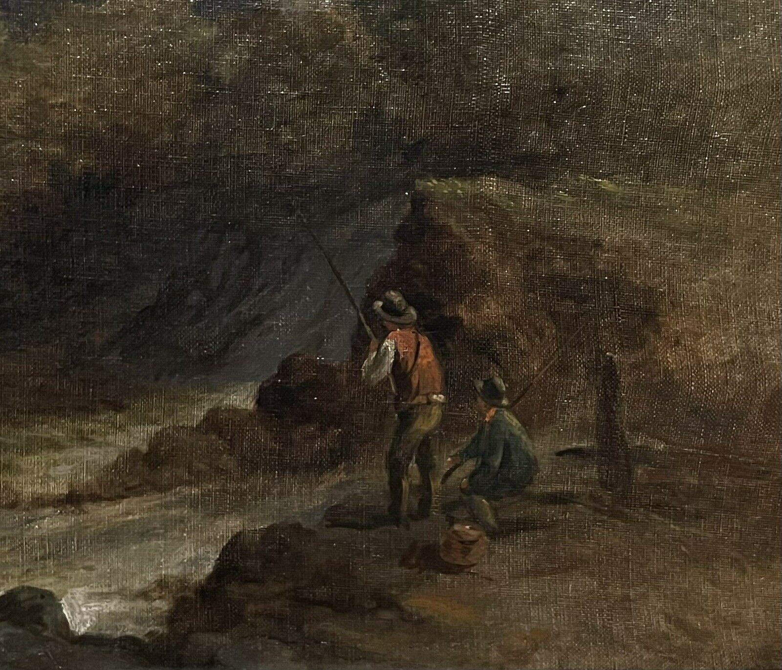 Antique British Oil Fishing in the Highlands, dipinto a olio incorniciato del XIX secolo in vendita 6