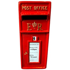 Antique British Royal Mail Queen Elizabeth 2nd Red Post Box