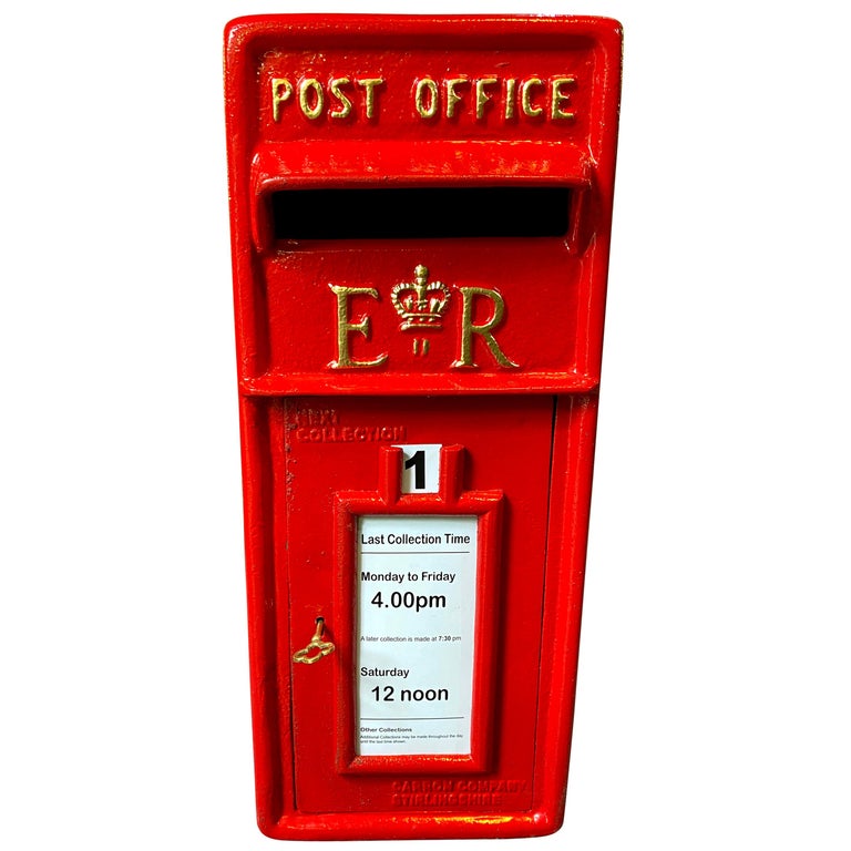 Antique British Royal Mail Queen Elizabeth 2nd Red Post Box at 1stDibs