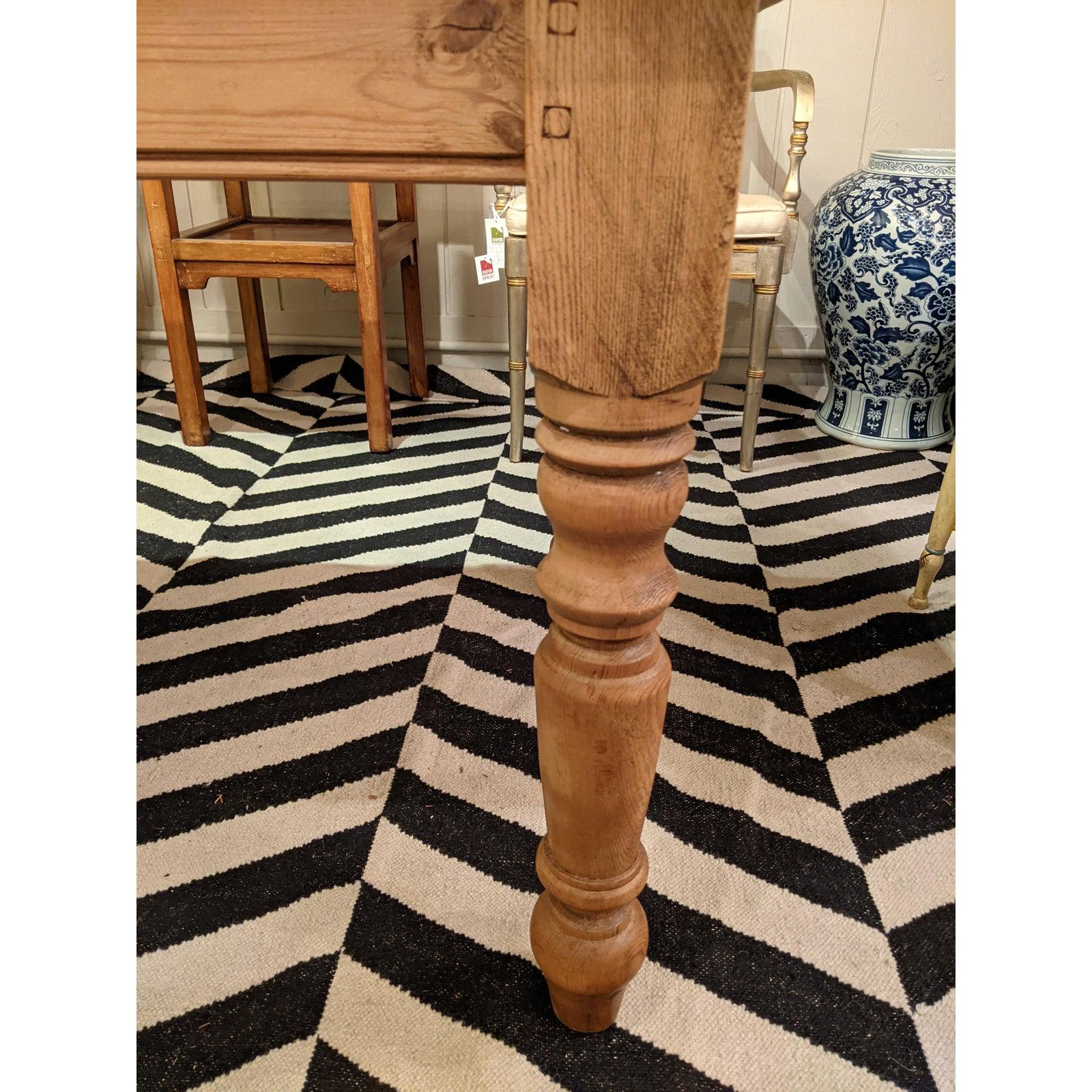scrubbed pine dining table