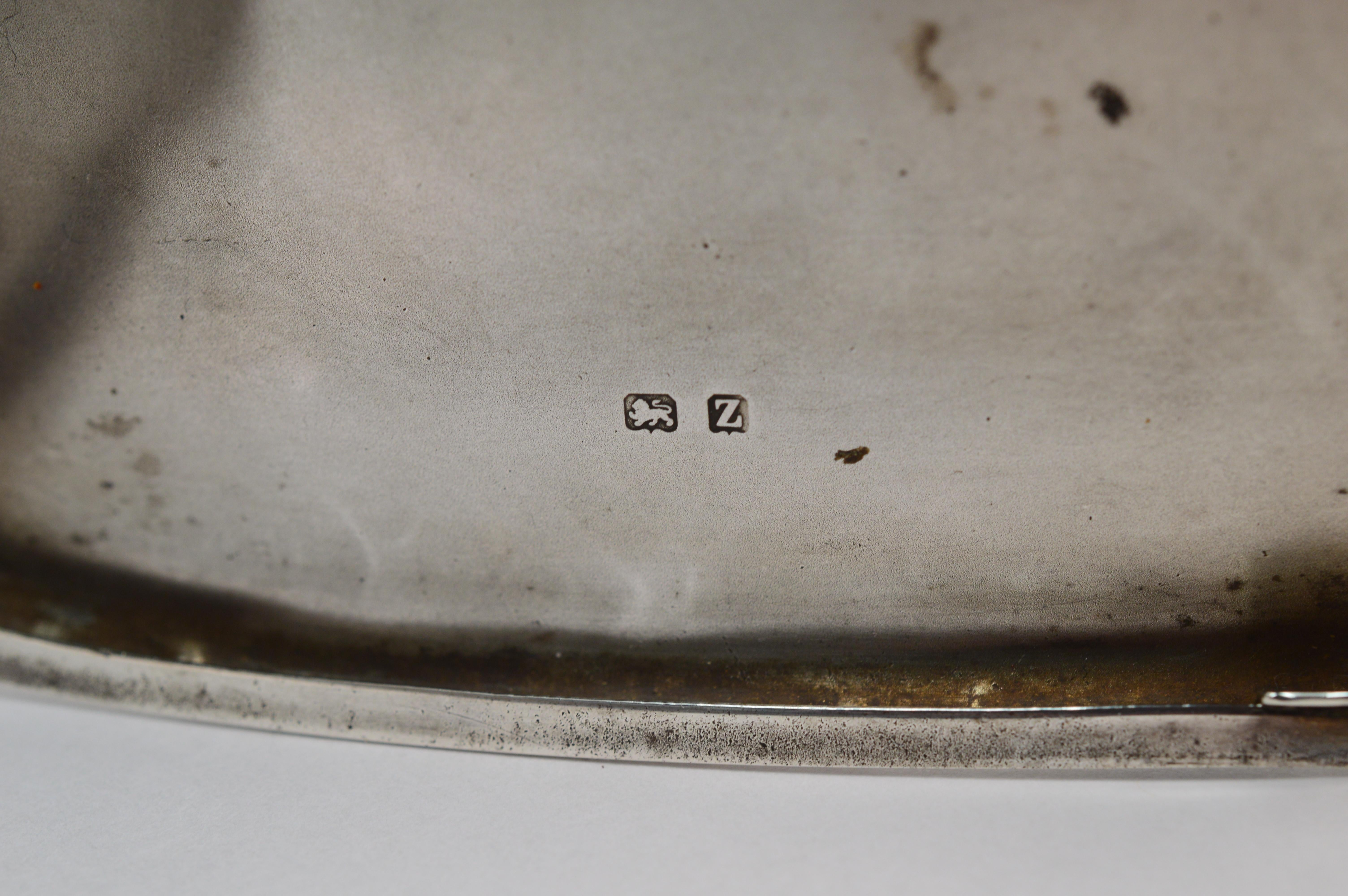 Antique British Sterling Silver Engraved Cigarette Case 2