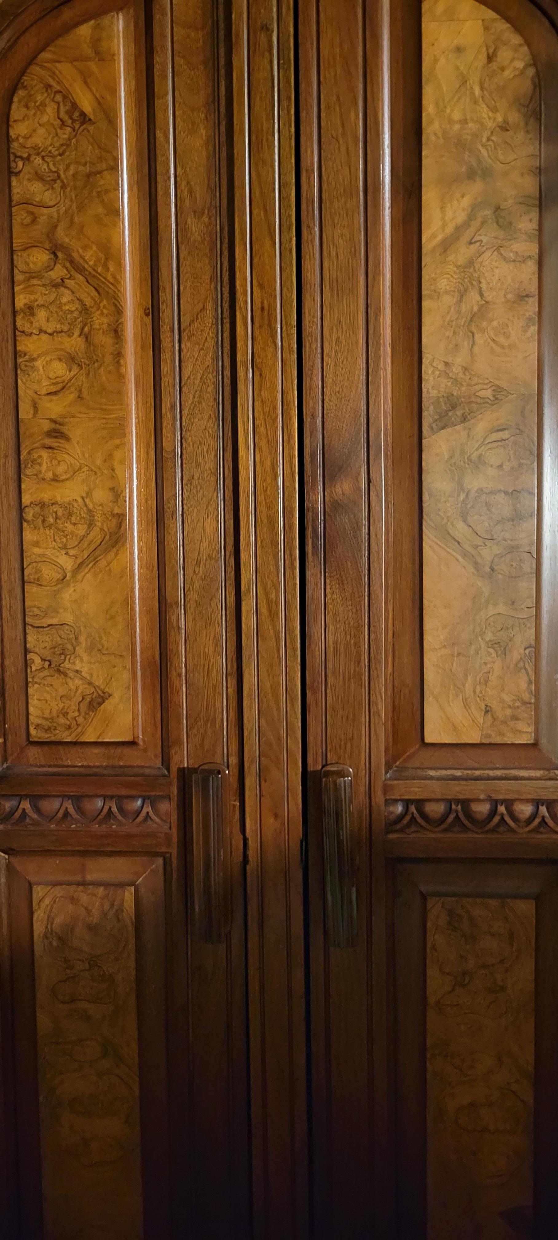 This British armoire is a wonderful piece of history that at some point in it's life traveled from the United Kingdom into the USA. It was made by the British company H. Murray and Co. that was located in Bolton, UK at 29 Knowsley Street. There is a