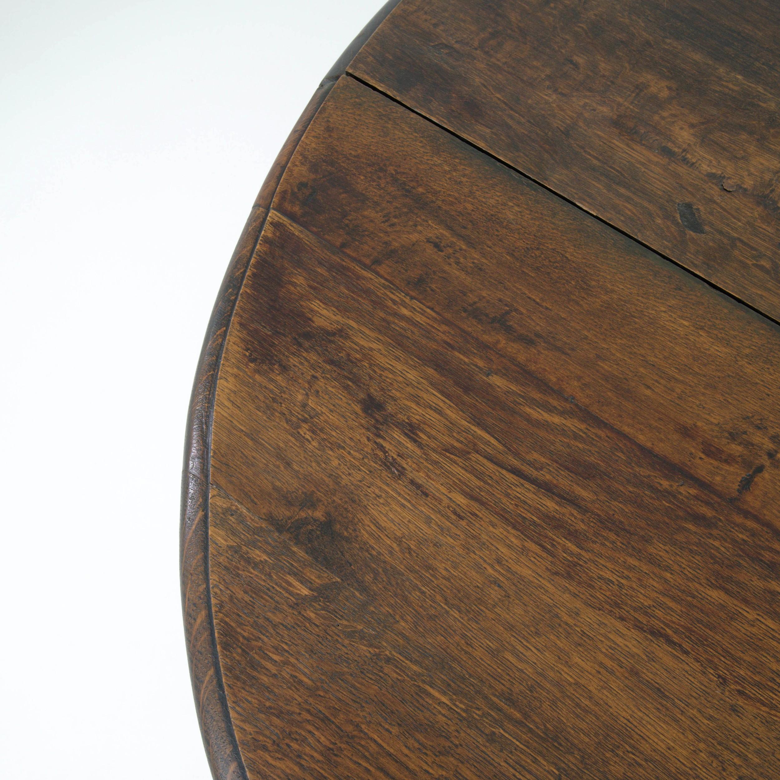 Antique British Wooden Drop Leaf Table 6