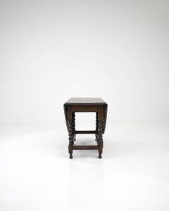 Antique British Wooden Drop Leaf Table