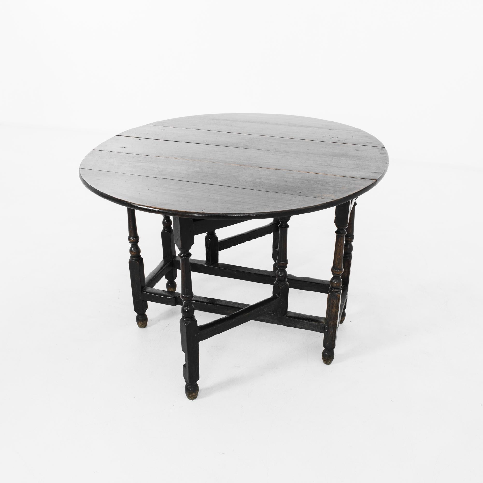 Antique British Wooden Gateleg Table 4