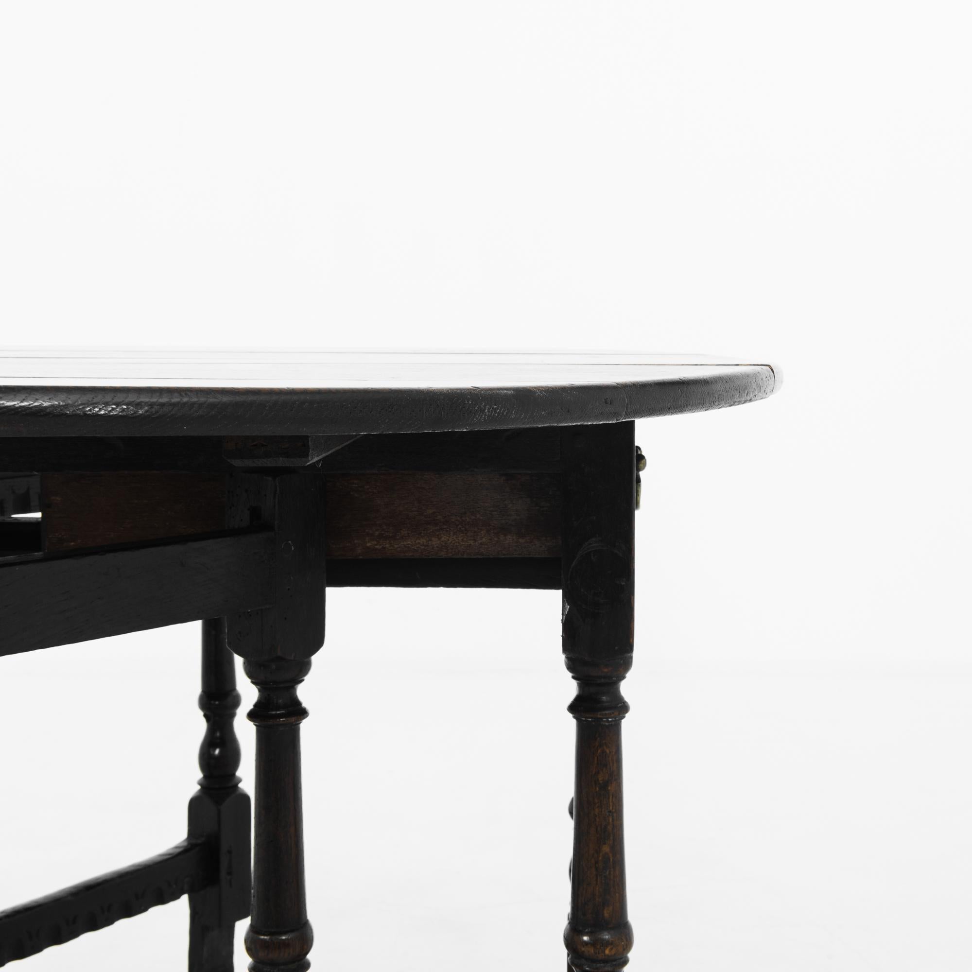 Antique British Wooden Gateleg Table 6