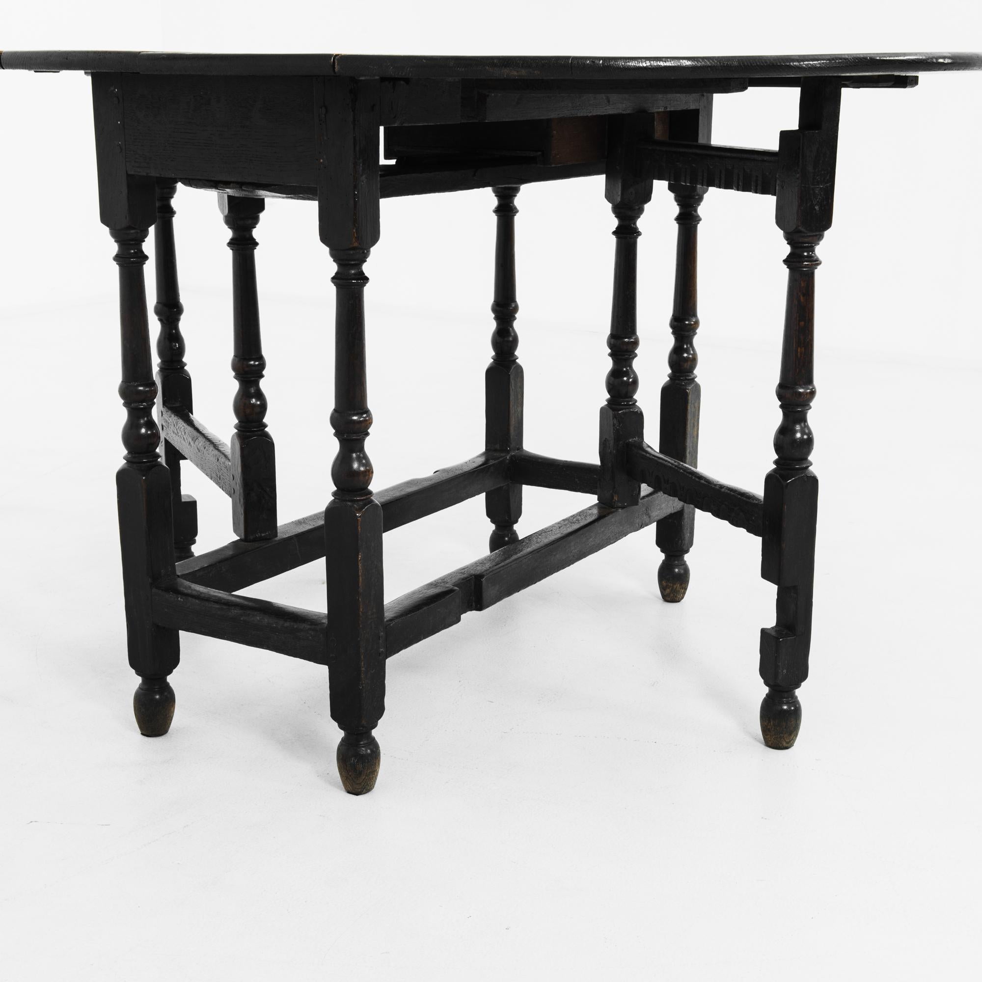 Antique British Wooden Gateleg Table 7