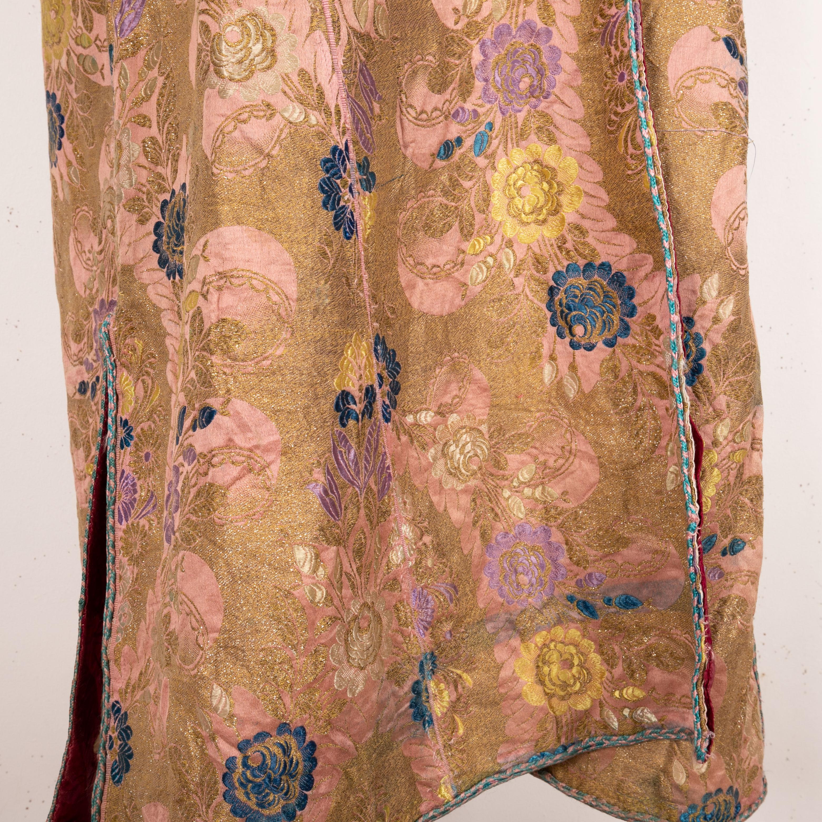 Woven Antique Brocaded Moroccan Kaftan, Early 20th Century