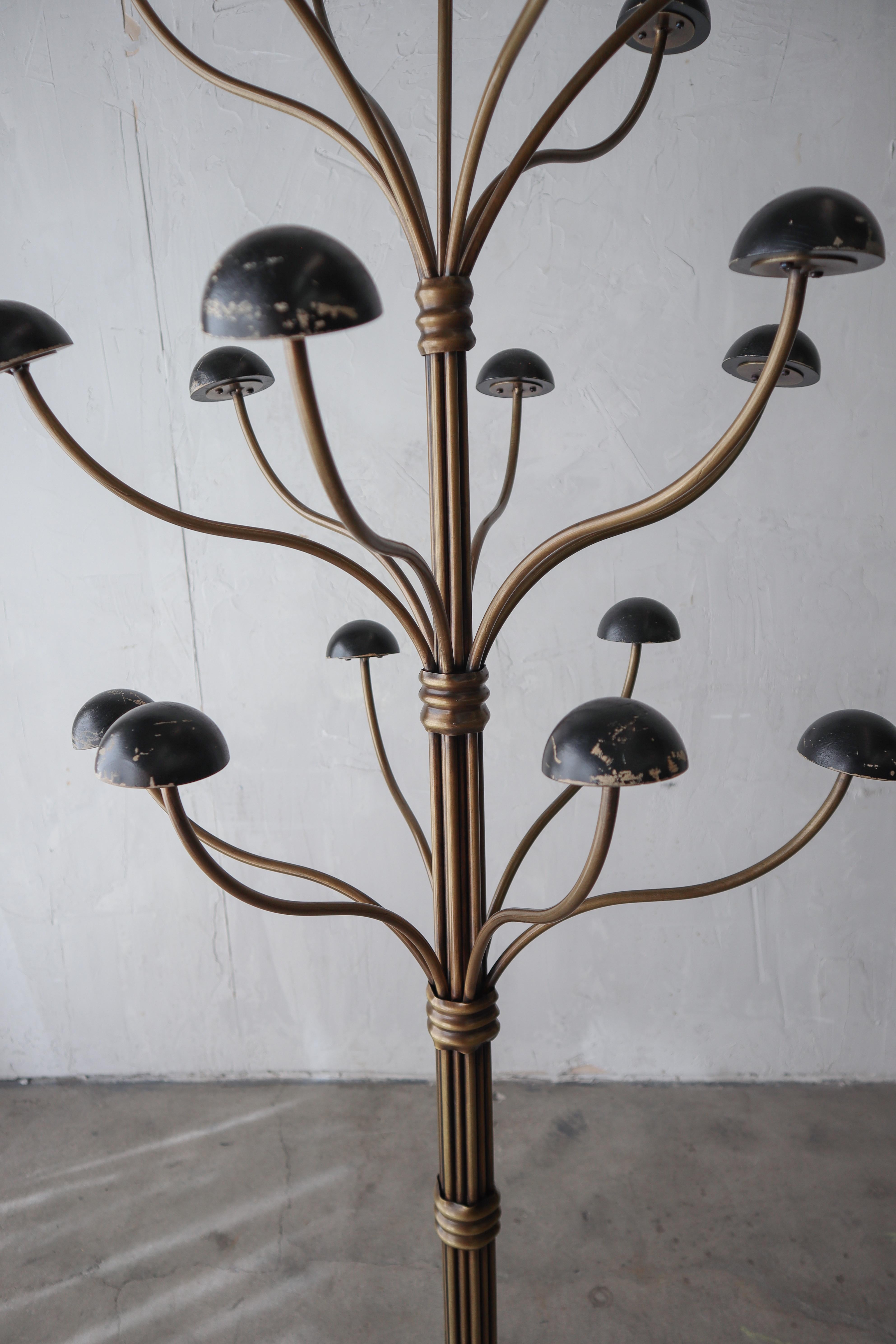 Antique Bronze 19 Arm Millinery Hat Display Rack In Good Condition For Sale In Las Vegas, NV