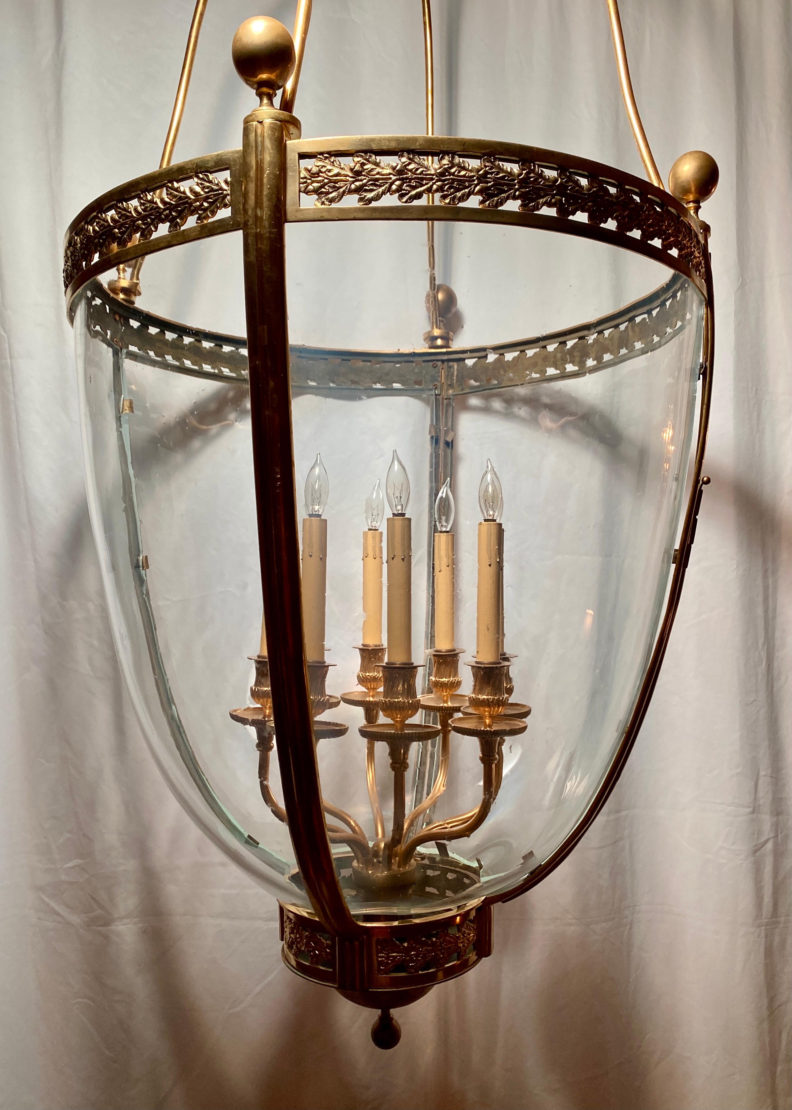 Antique Bronze 19th Century 8 Light Lantern In Good Condition In New Orleans, LA