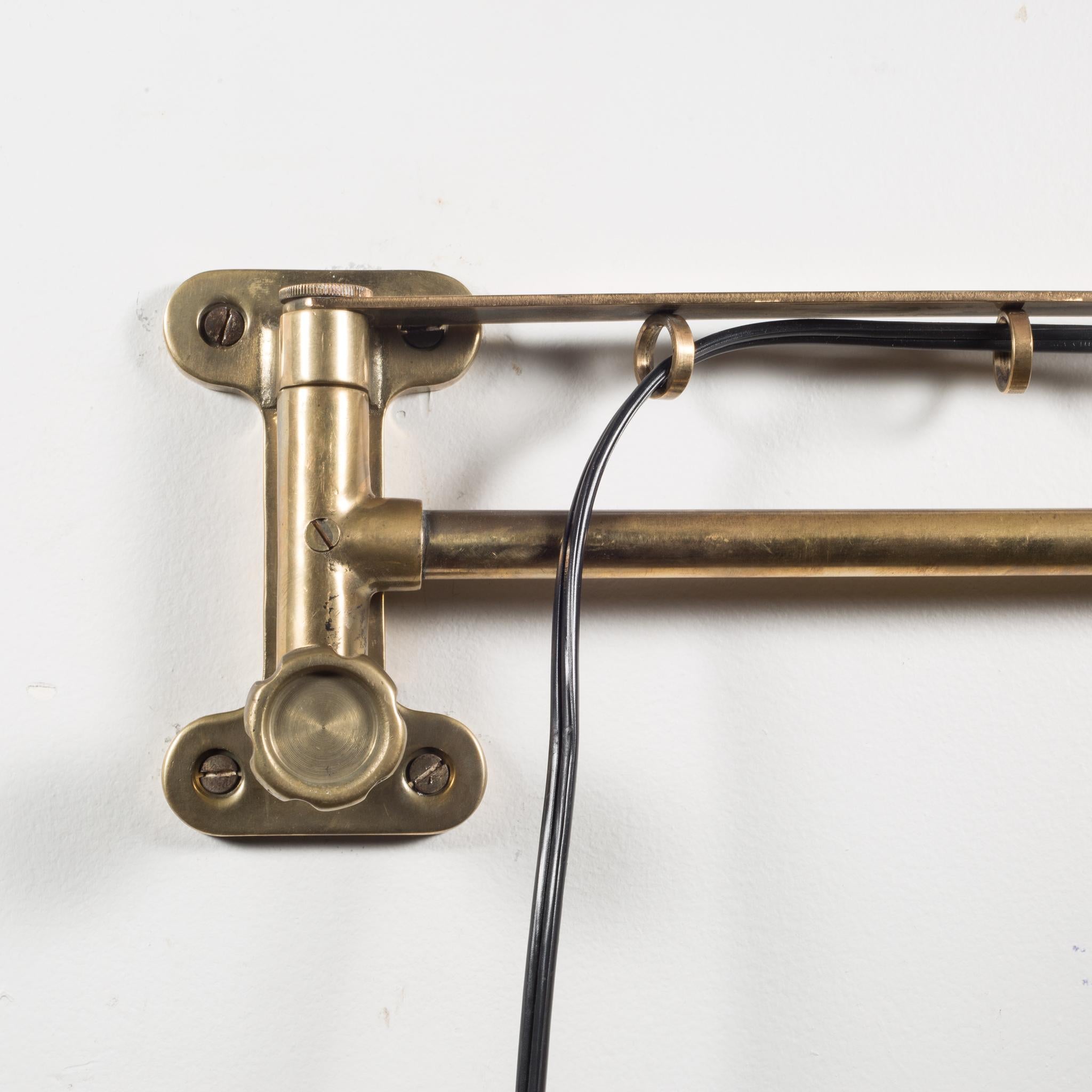 20th Century Antique Solid Bronze and Copper Articulating Boat Sconce, circa 1900-1930