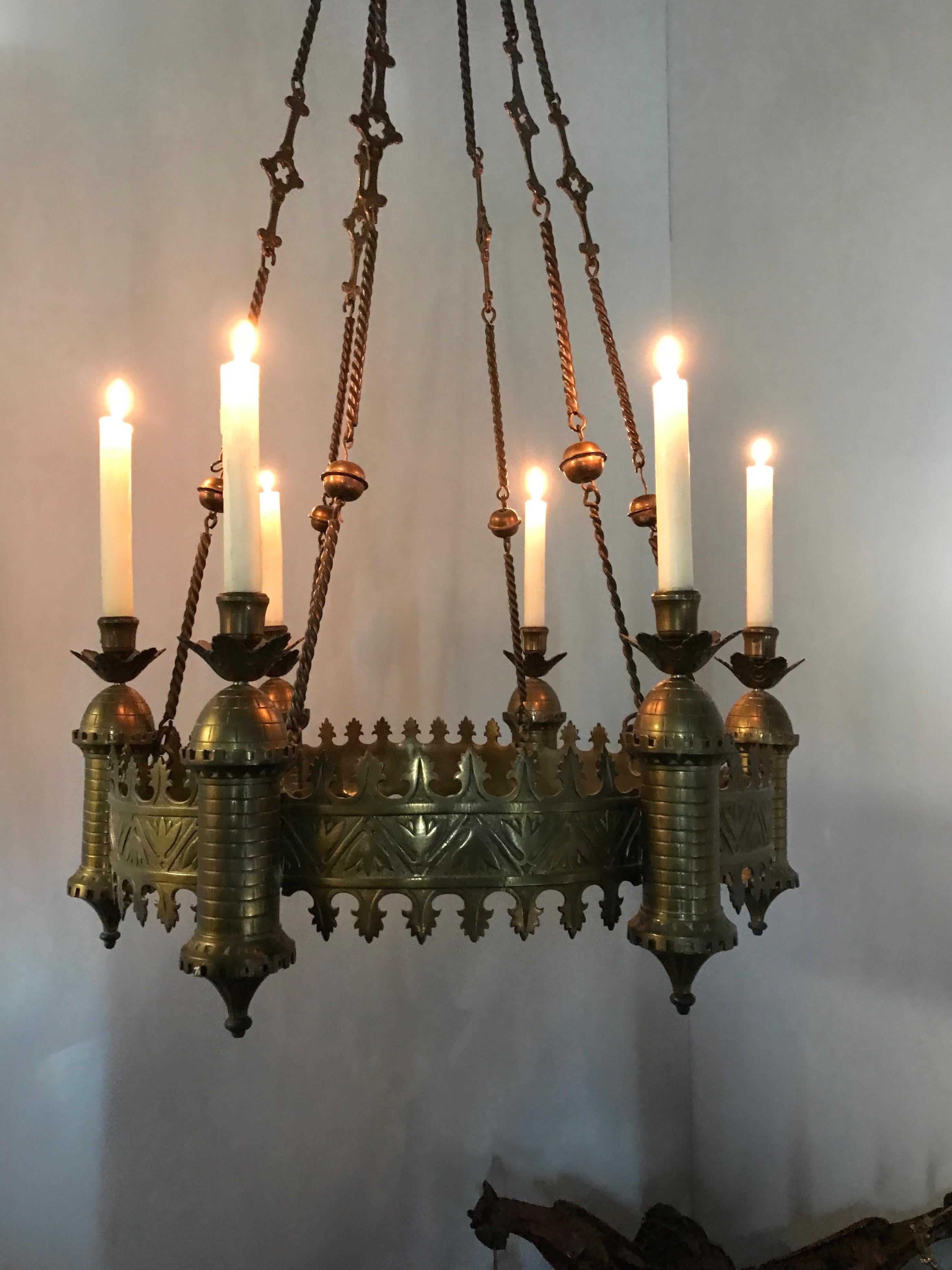 antique candle chandelier non electric