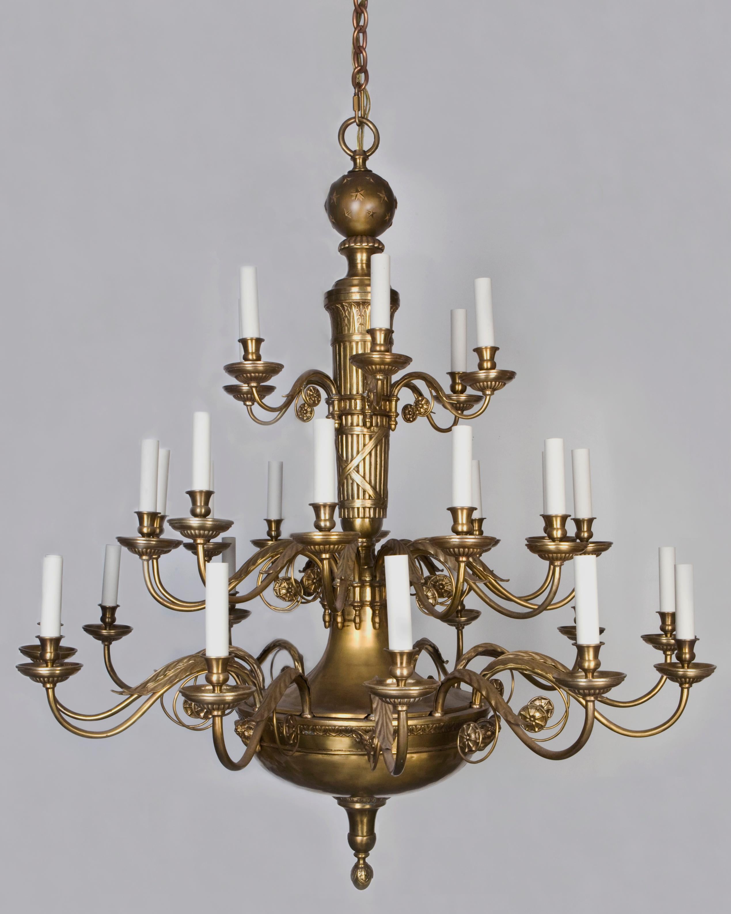 bronze and brass chandelier