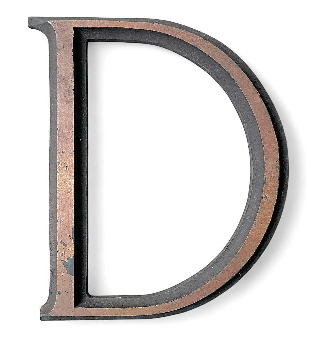Beaux Arts Antique Bronze Architectural Letters From England For Sale