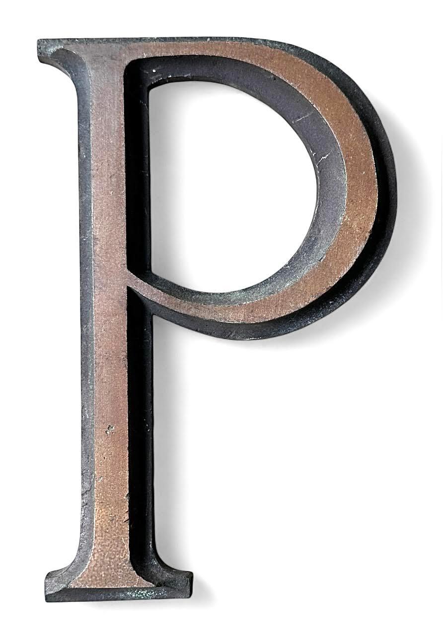 Cast Antique Bronze Architectural Letters From England For Sale
