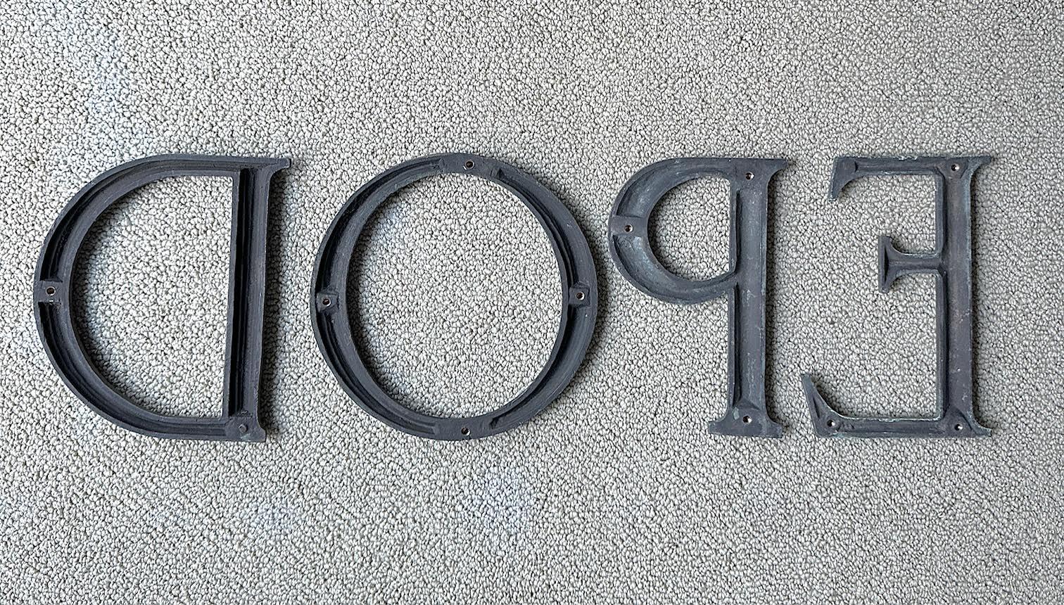 Late 19th Century Antique Bronze Architectural Letters From England For Sale