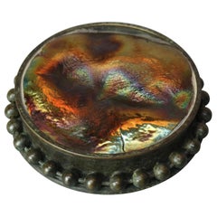 Antique Bronze & Art Glass Paperweight After Tiffany, 20th C
