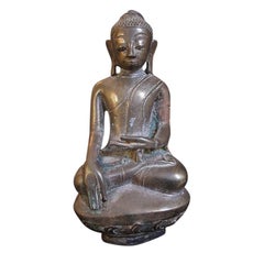 Bouddha Ava en bronze ancien de Birmanie