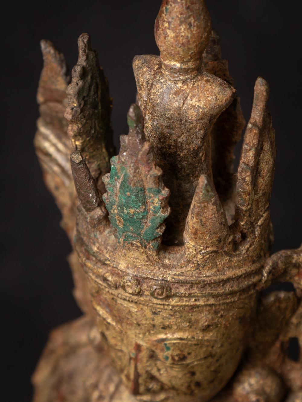 Antique bronze Ava Buddha statue, early Ava period from Burma For Sale 1
