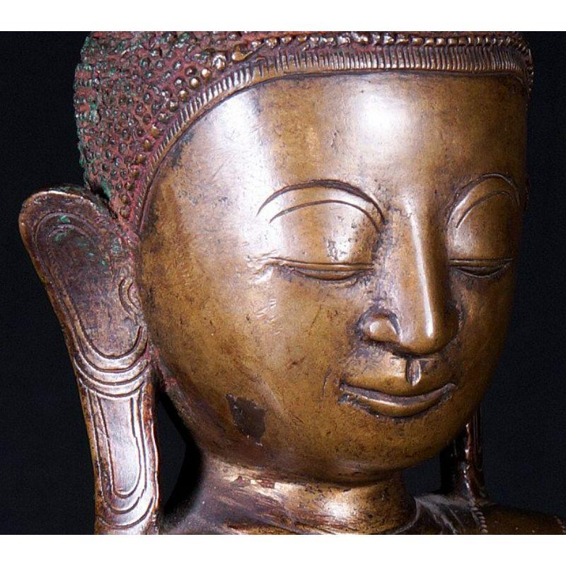 Antique Bronze Ava Buddha Statue from, Burma For Sale 6