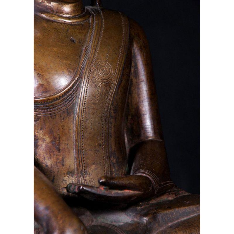 Antique Bronze Ava Buddha Statue from, Burma For Sale 9