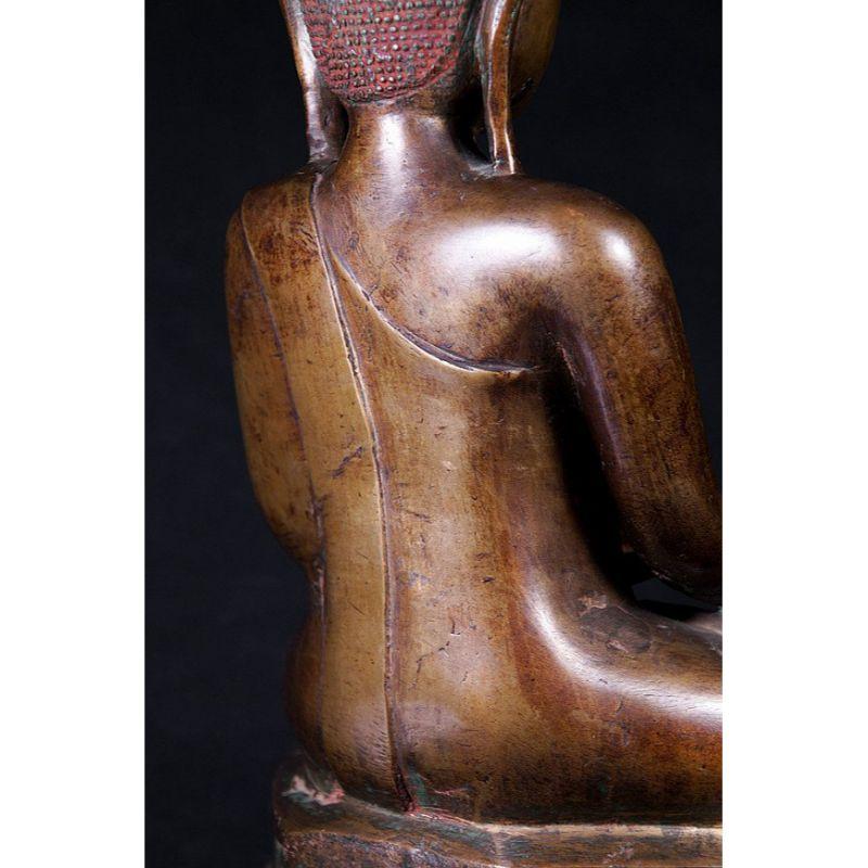 statue de Bouddha Ava en bronze ancien de Birmanie en vente 10
