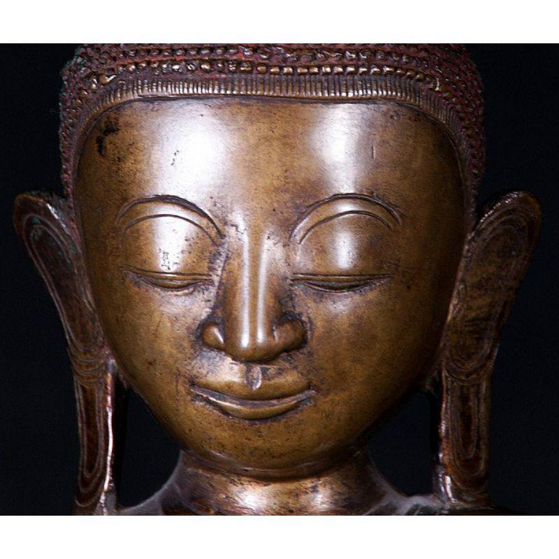 Antique Bronze Ava Buddha Statue from, Burma For Sale 4