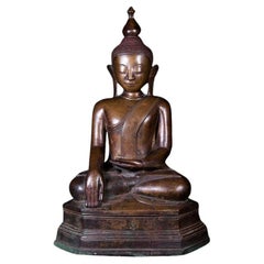 Antike Ava-Buddha-Statue aus Bronze aus Birma