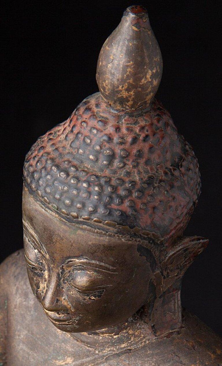 Antique Bronze Ava Buddha Statue from Burma For Sale 4