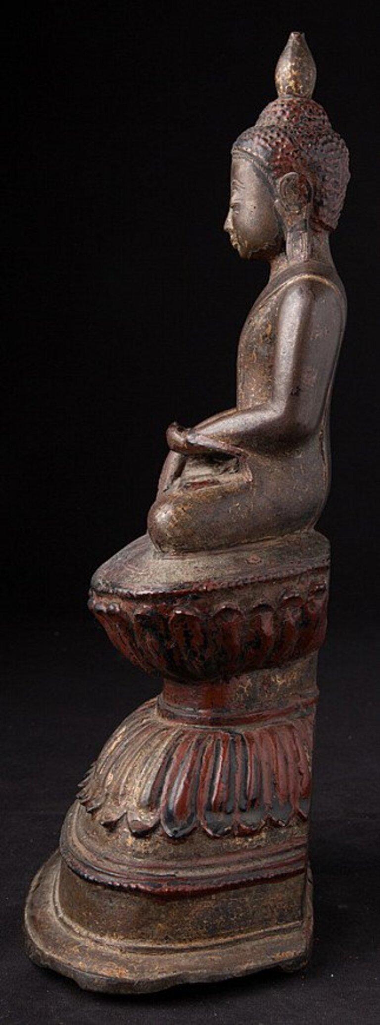 Statue de Bouddha Ava en bronze ancien de Birmanie Bon état - En vente à DEVENTER, NL