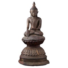 Antike Ava-Buddha-Statue aus Bronze aus Birma  Original-Buddhas