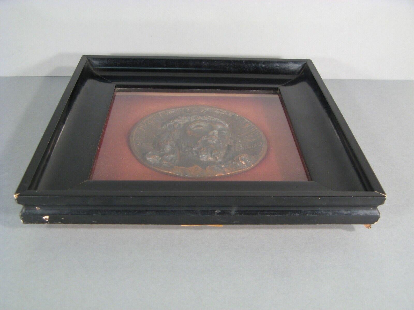 Antique Bronze Bas-Relief Sculpture 