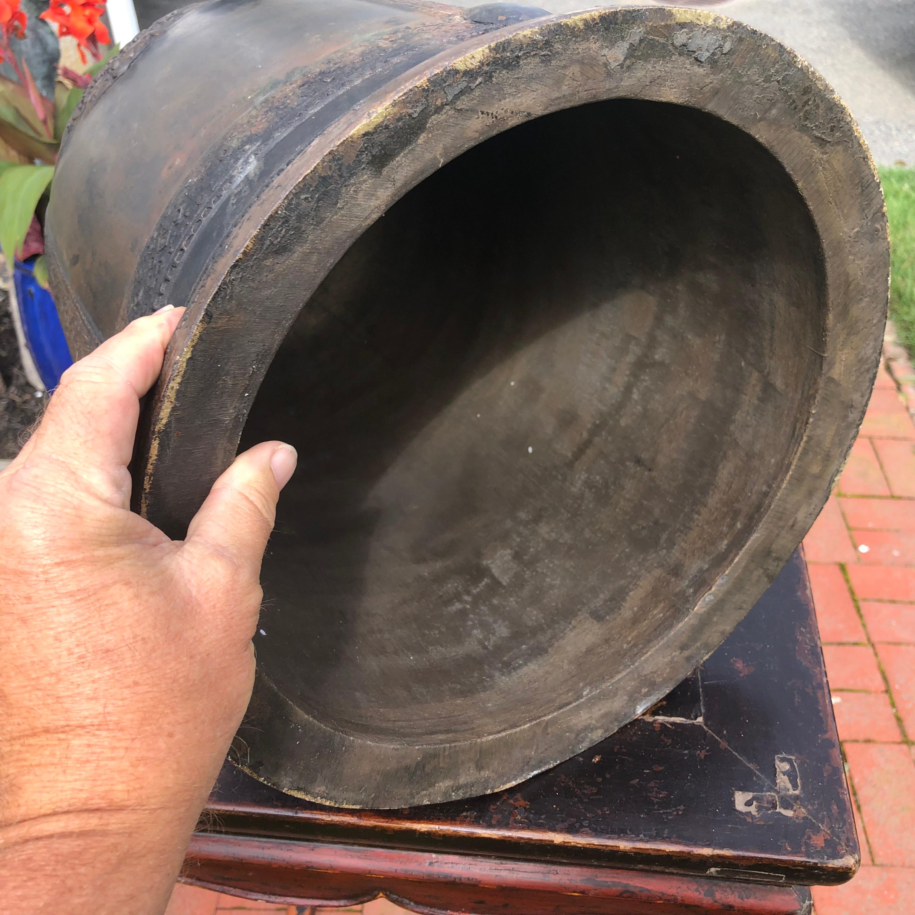 Antique Huge Bronze Bell with Pleasing Sound, 29 Inches  2