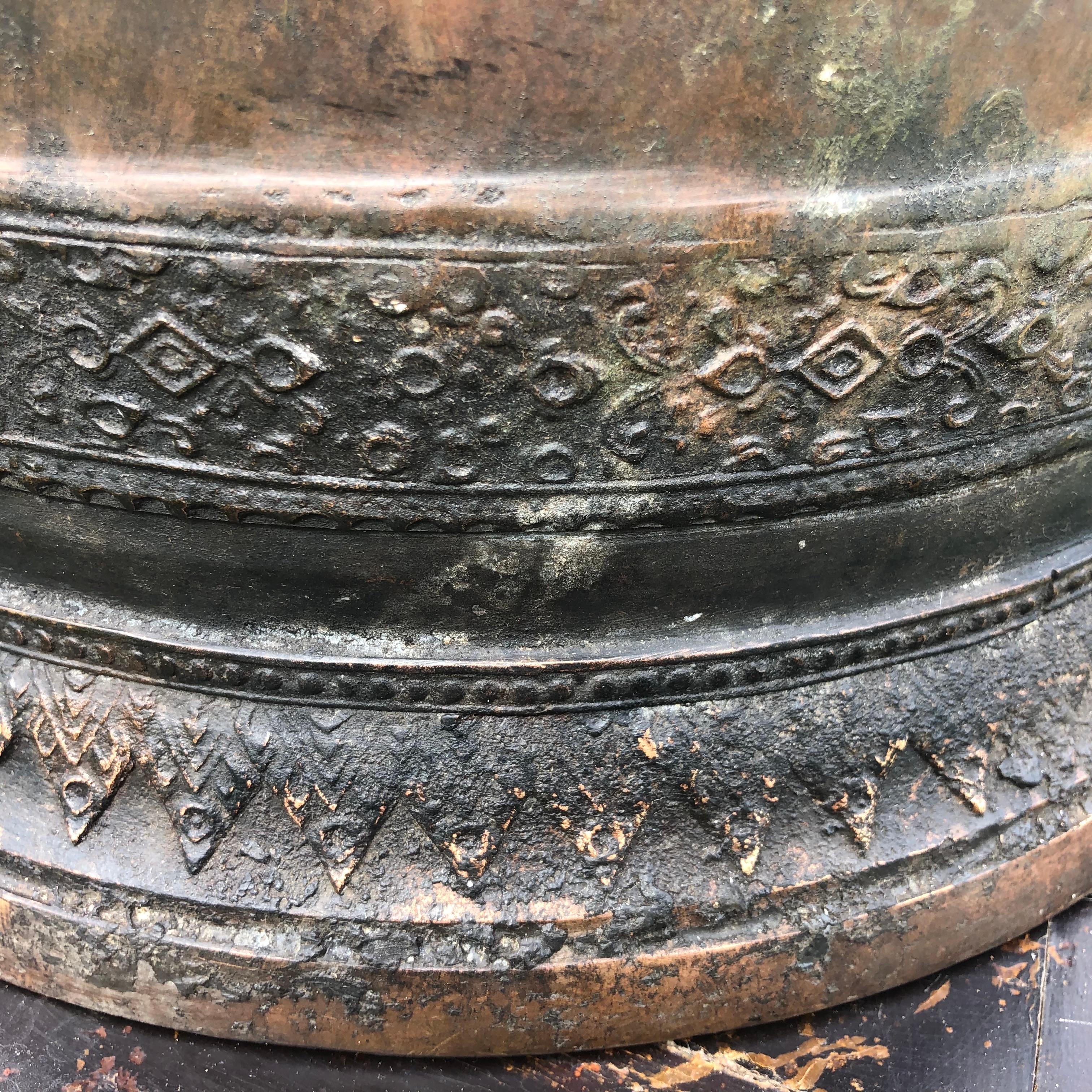 Antique Huge Bronze Bell with Pleasing Sound, 29 Inches  In Good Condition In South Burlington, VT