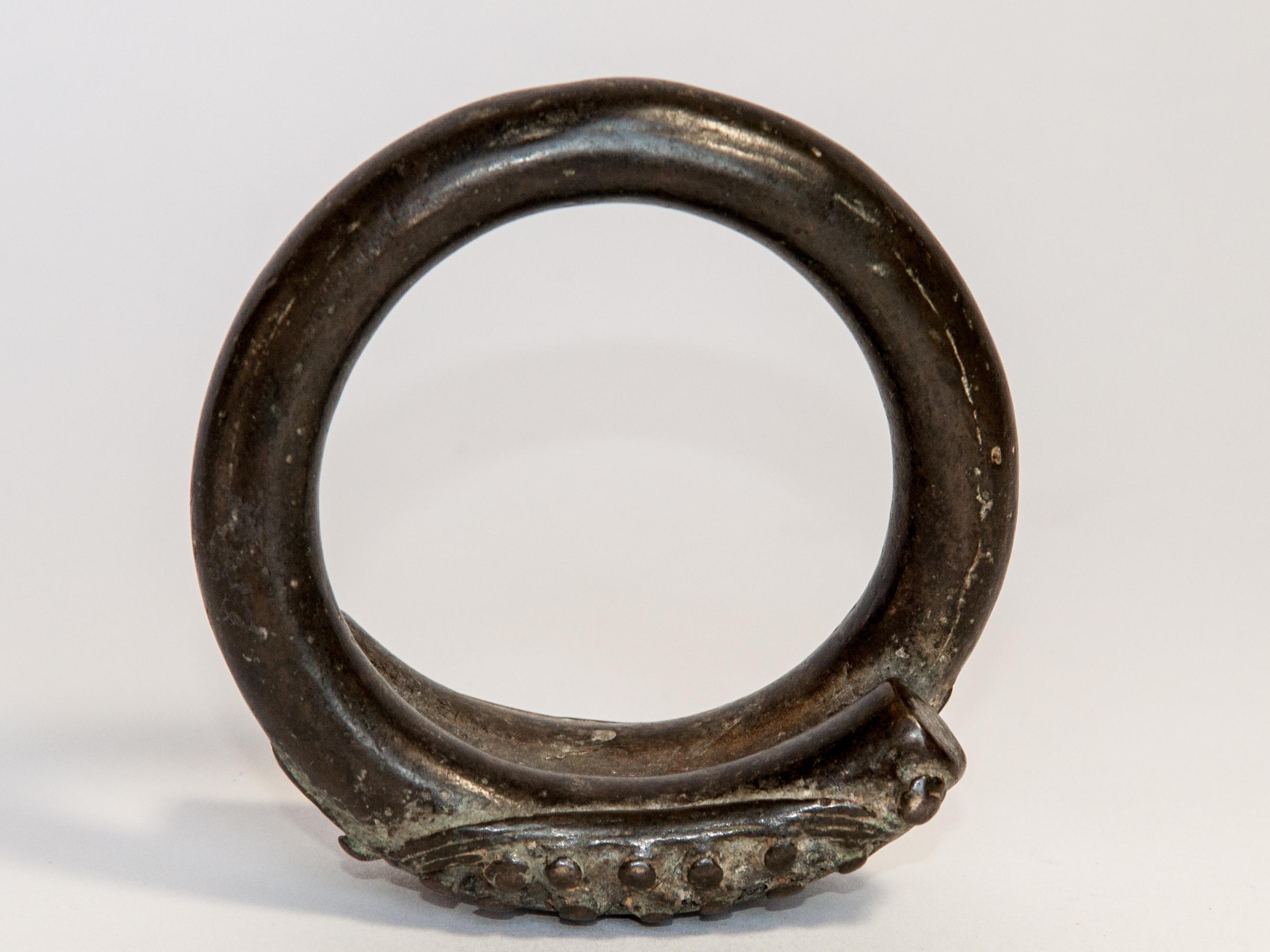 Antique Bronze Bracelet from Laos with a Naga or Serpent Motif, 18th Century 2