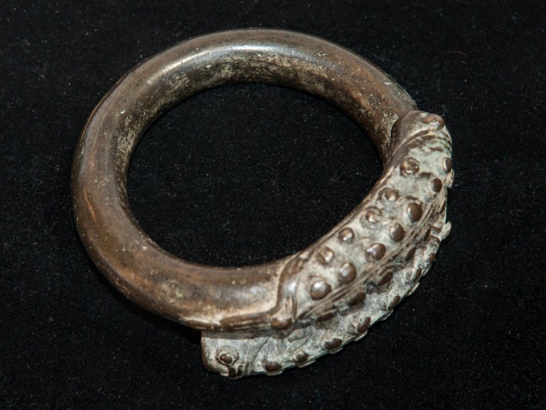 Antique Bronze Bracelet from Laos with a Naga or Serpent Motif, 18th ...