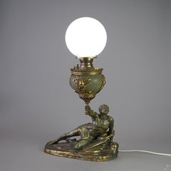 Lampe partielle de soldat figurative en bronze et laiton d'après Jean-Pierre Cartot