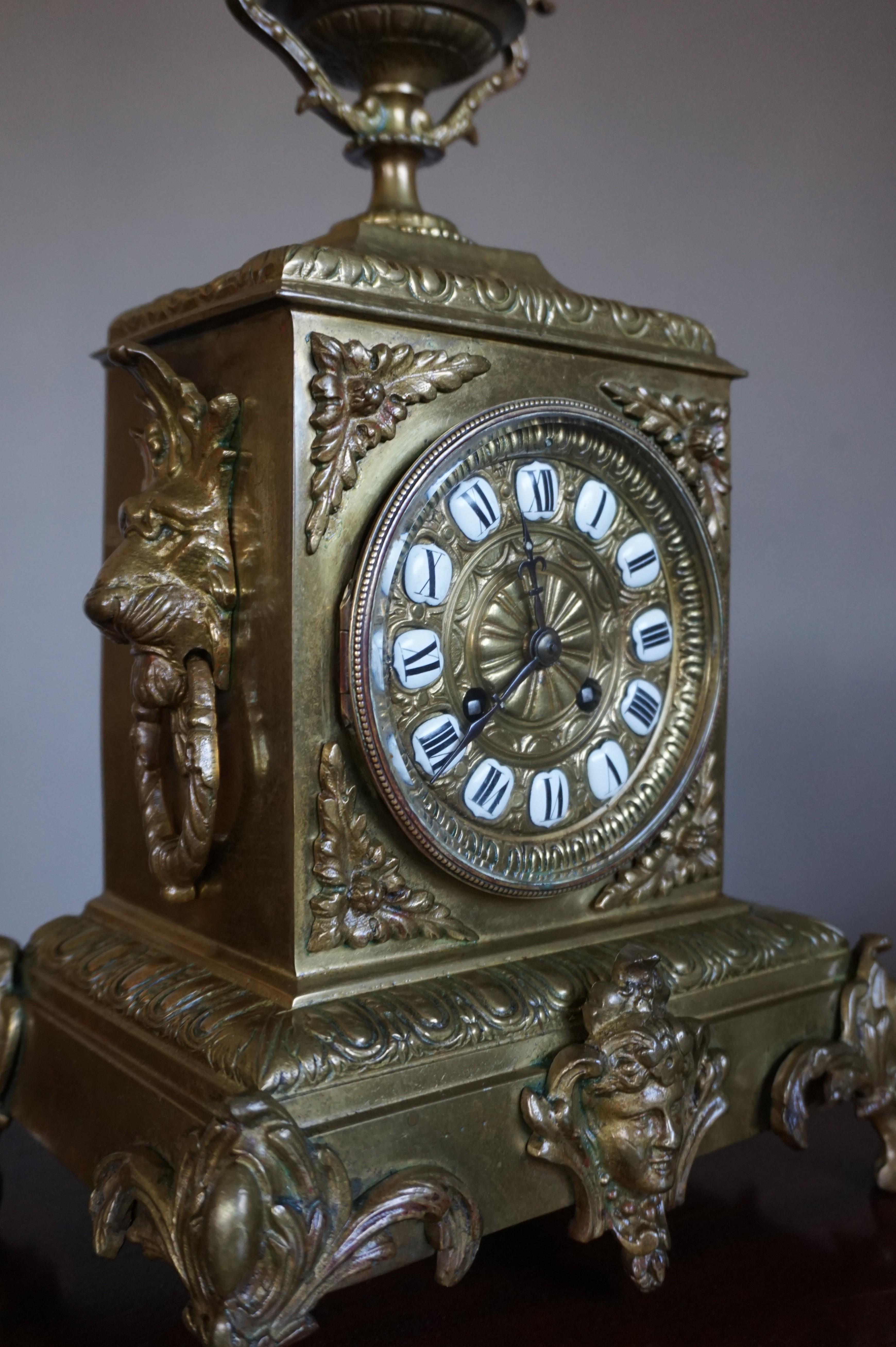 bronze mantel clock