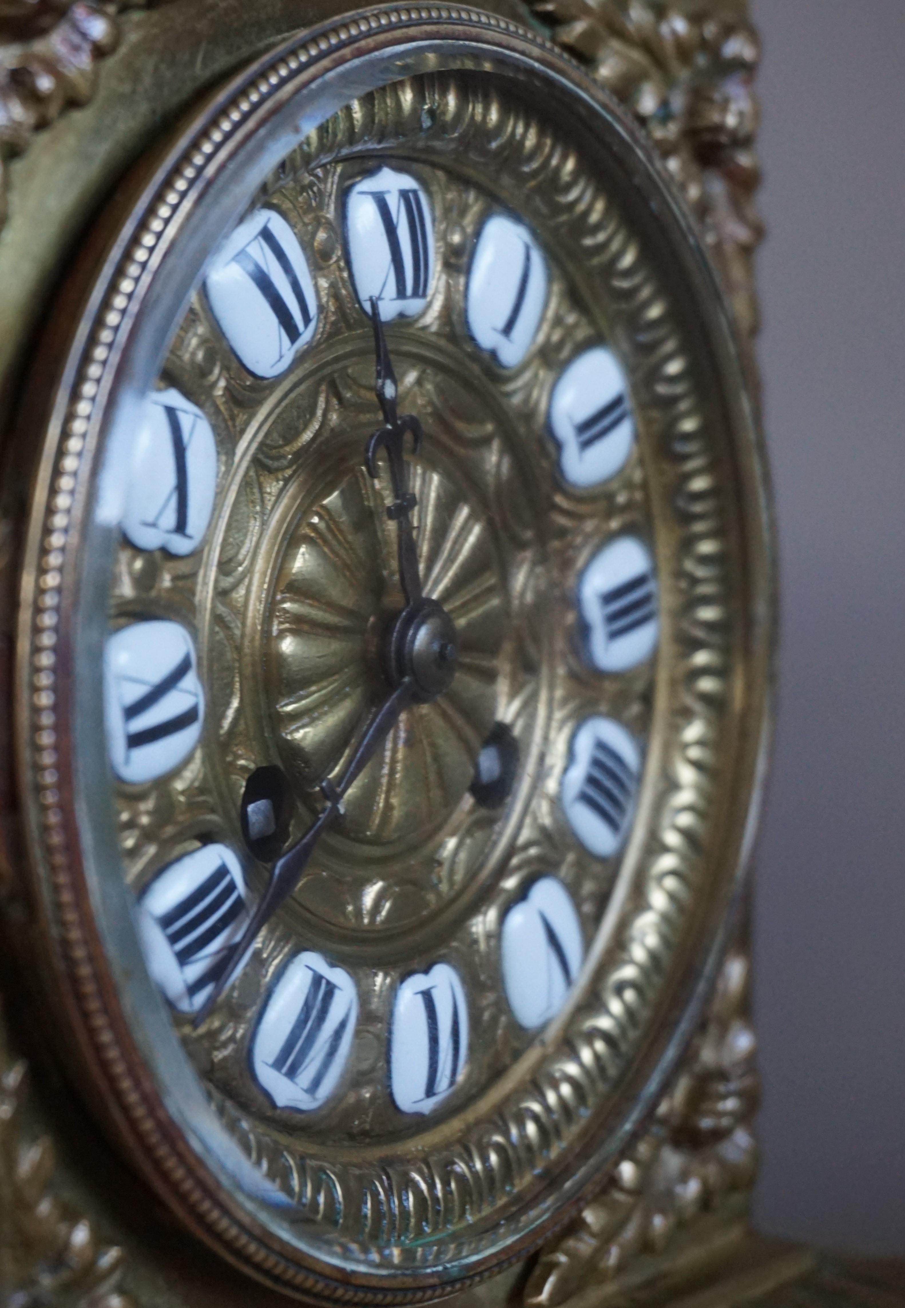 antique bronze clock