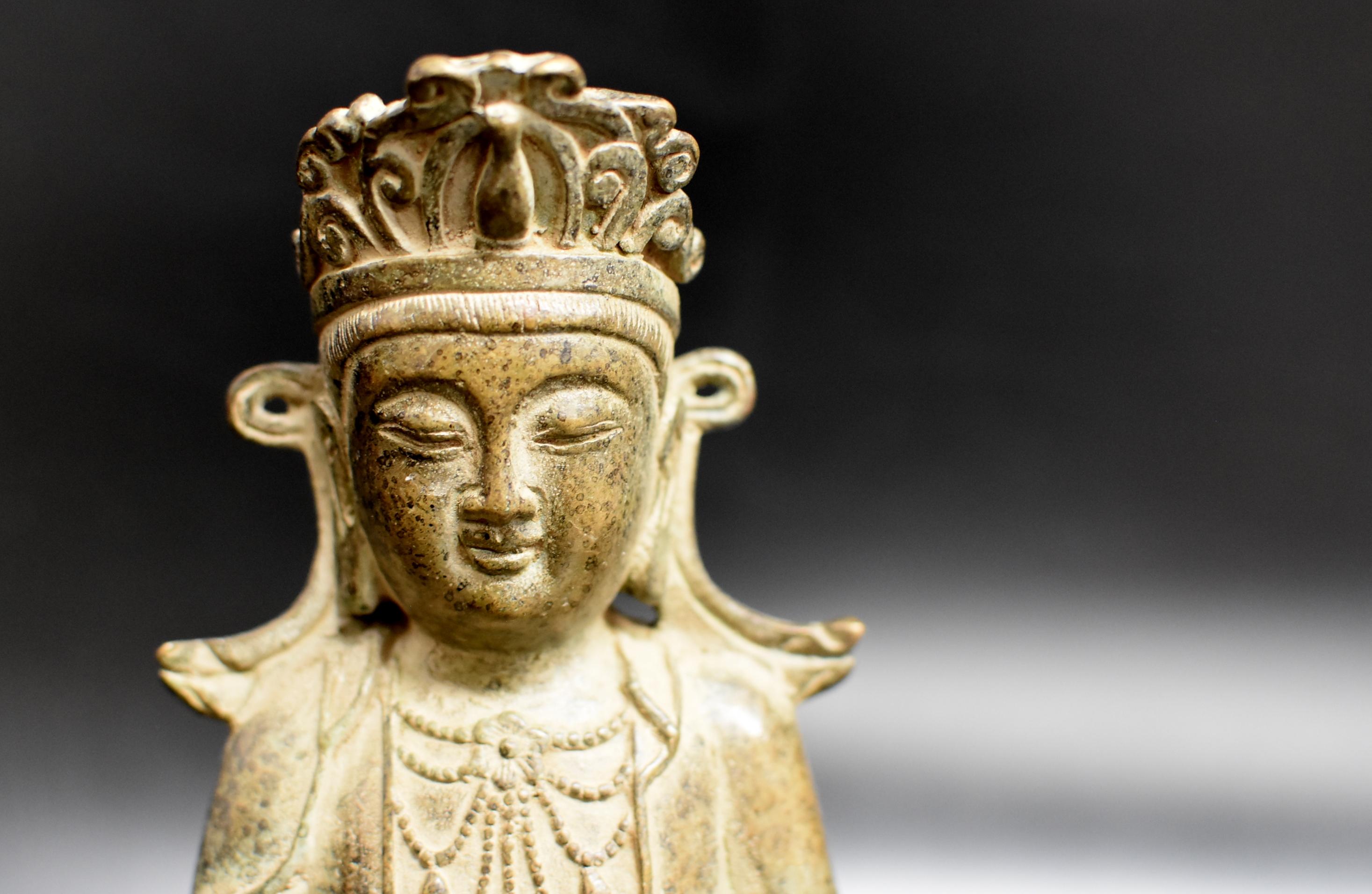 Chinese Antique Bronze Buddha as a Teacher