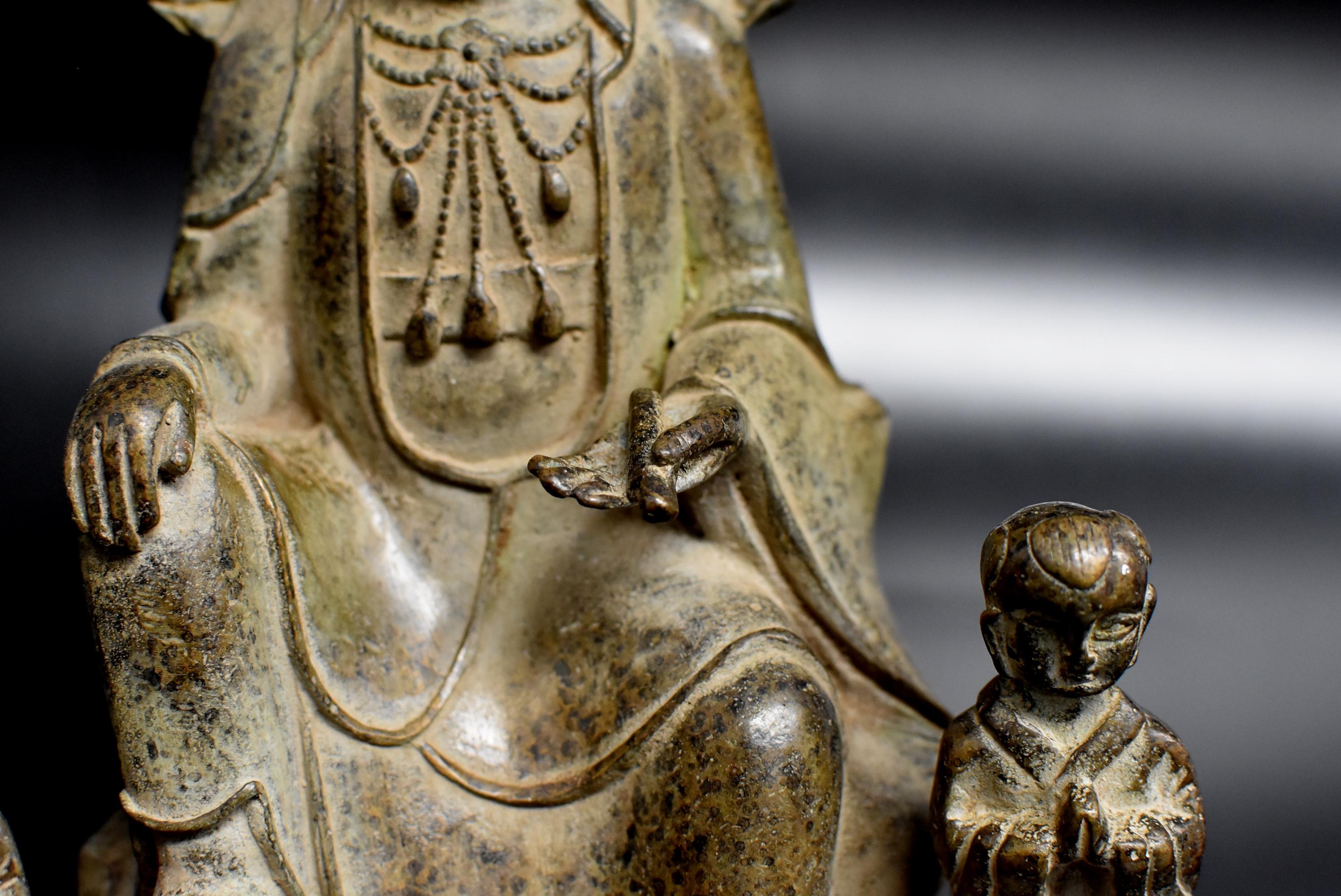 Hand-Crafted Antique Bronze Buddha as a Teacher