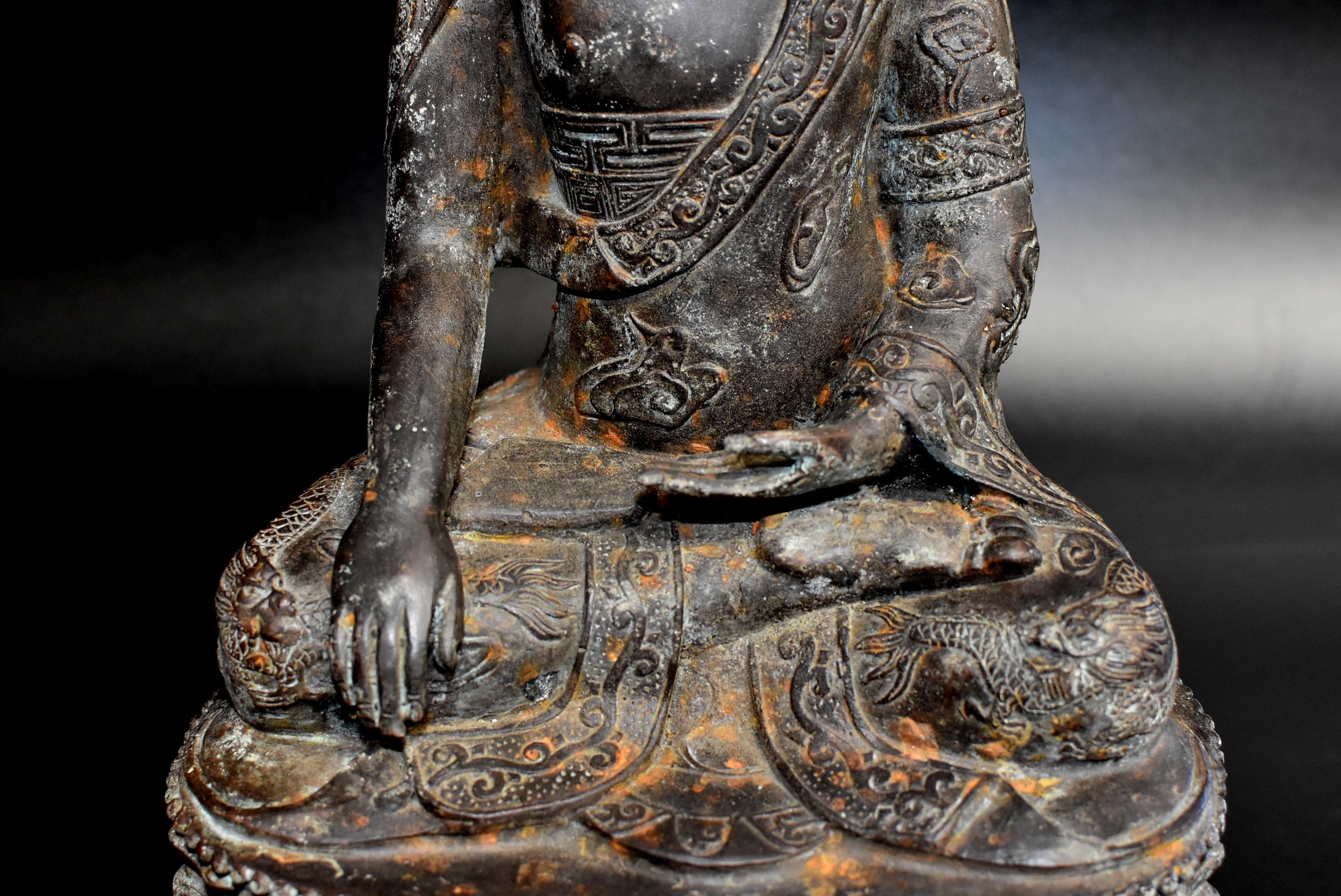 Antique Bronze Buddha, Charity and Compassion 5