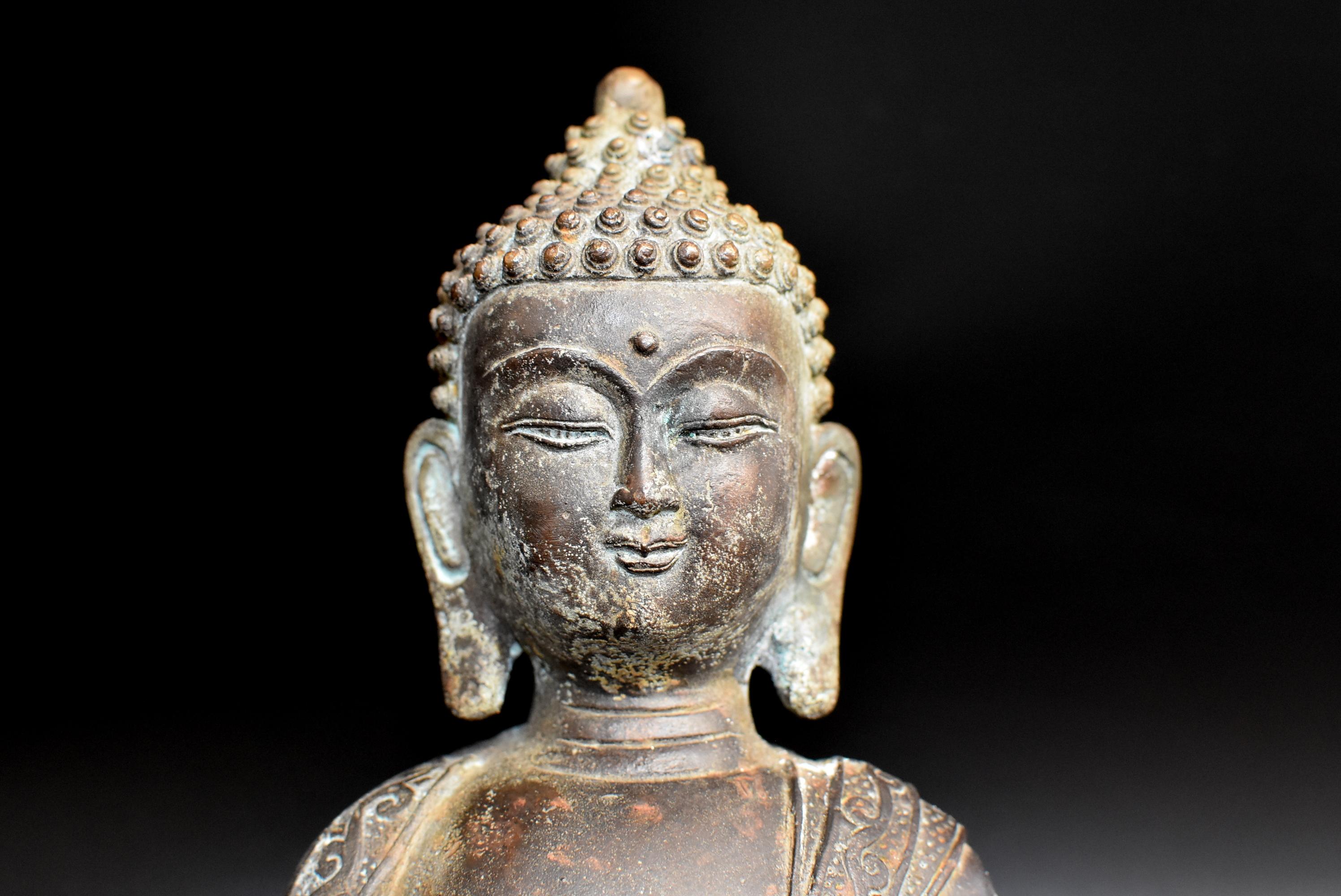 Antique Bronze Buddha, Charity and Compassion 9