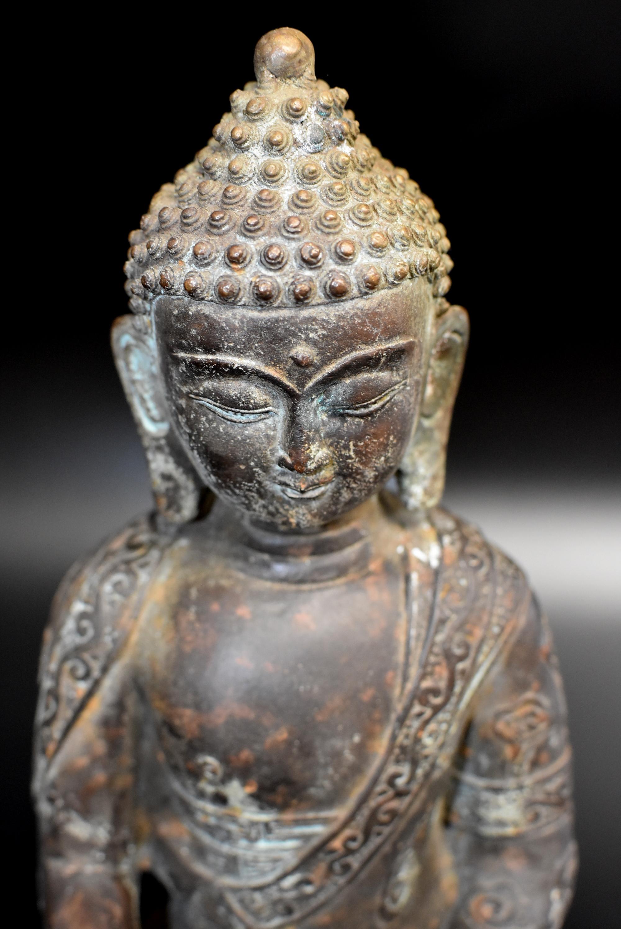 Antique Bronze Buddha, Charity and Compassion 11