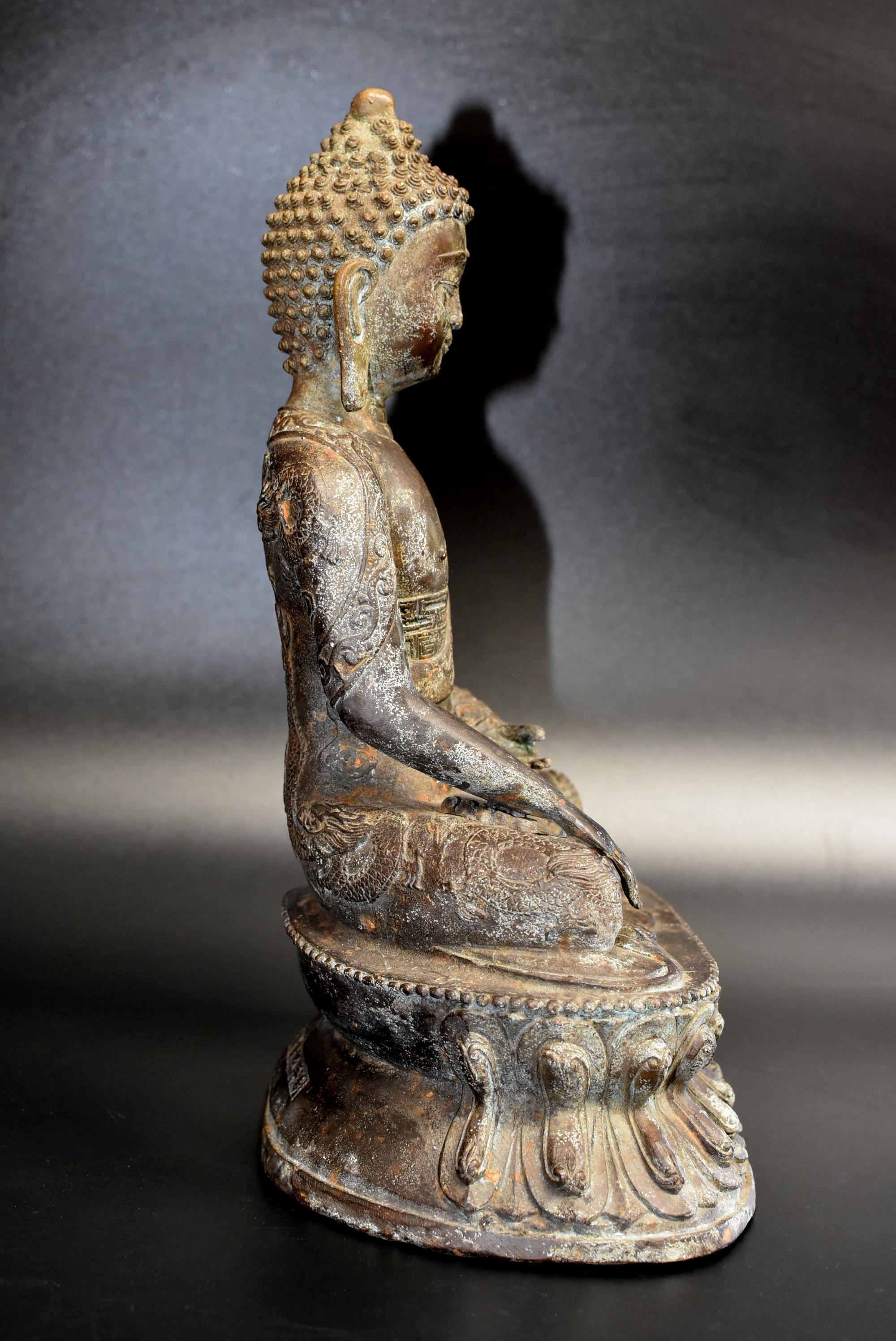 Antique Bronze Buddha, Charity and Compassion 11