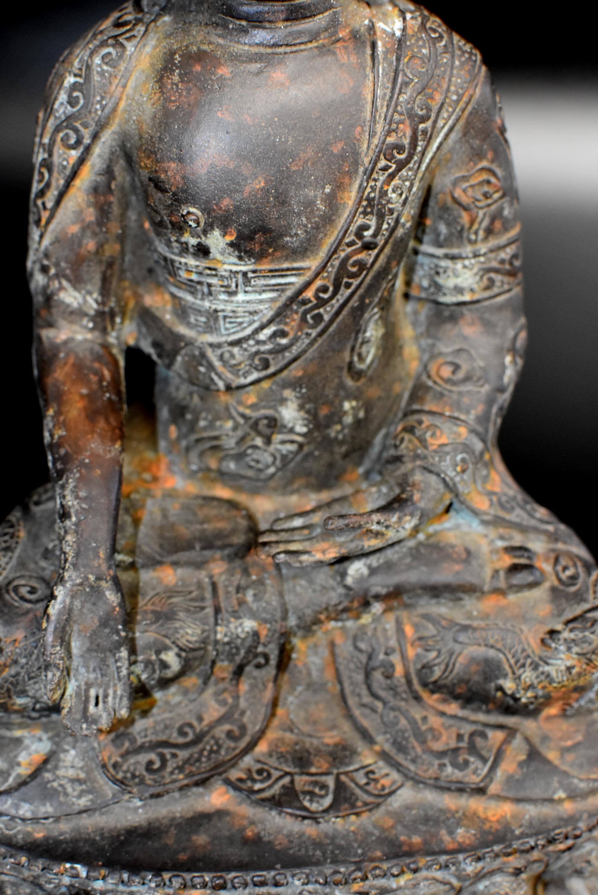 Antique Bronze Buddha, Charity and Compassion 12